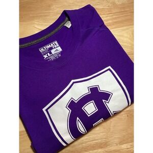 Mens Adidas Holy Cross Short Sleeve Performance Ultimate Tee- Purple- XL
